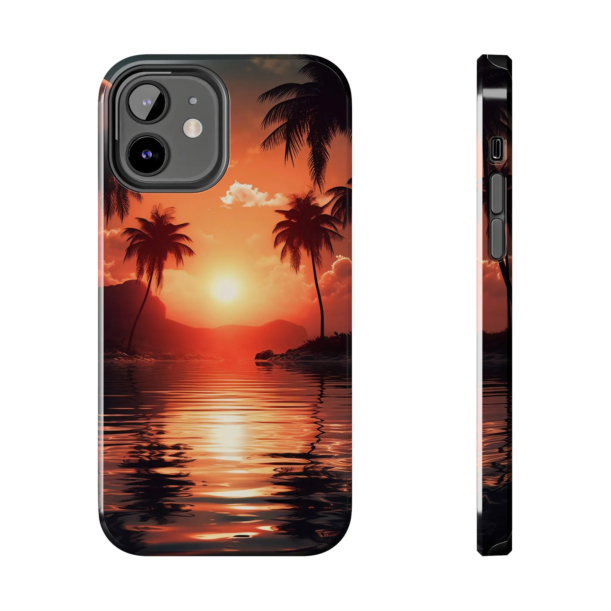 Sunset Beach Design iPhone Case, Beautiful Beach Scene, Artsy Surf Design, Protective Phone Cover compatible with a large variety of iPhone models, Phone Case, Gift