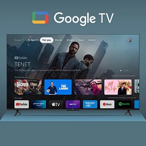 TCL 108 cm (43 inches) Bezel-Less Series 4K Ultra HD Smart LED Google TV 43P635 (Black)