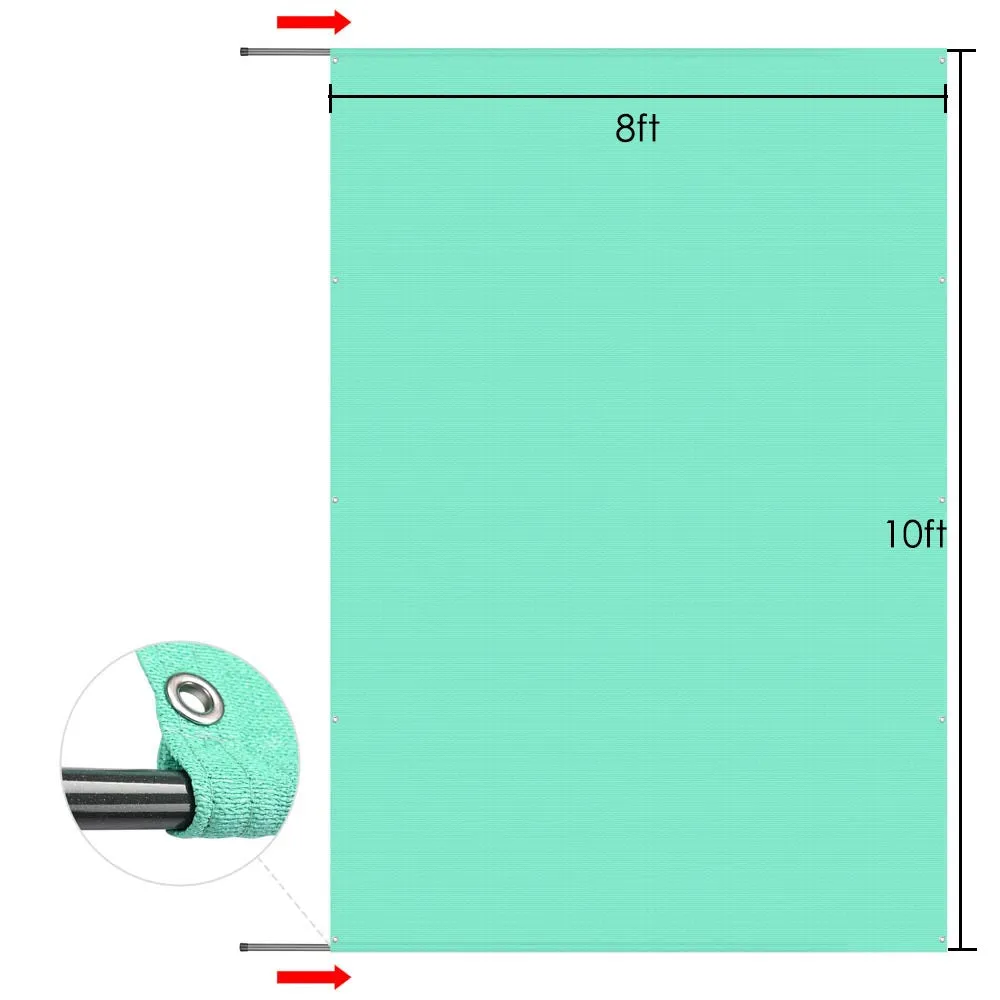 TheLAShop 10x8 ft Pergola Shade Cover with Weighted Rod Grommets