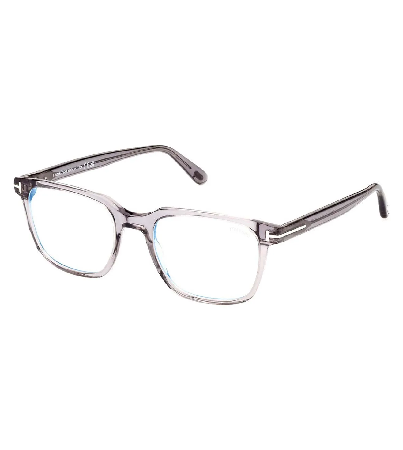 Tom Ford Men's Grey Crystal Square Optical Frame