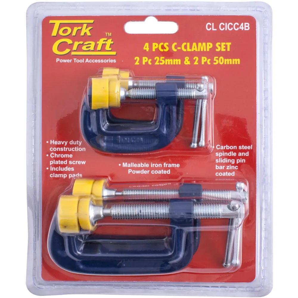 Tork Craft | C-Clamp Set 4Pc