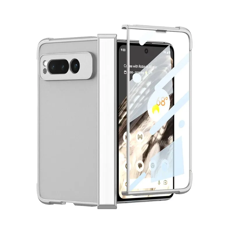 Ultra-thin Skin Feel Phone Case With 360 All Inclusived HD Tempered Glass Film For Google Pixel Fold