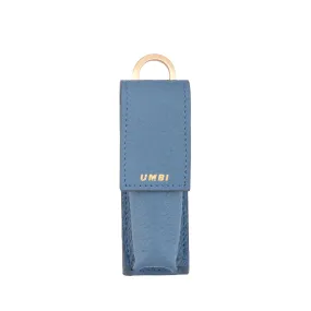 UMBI Personalized Leather Lipstick Bag - Blue