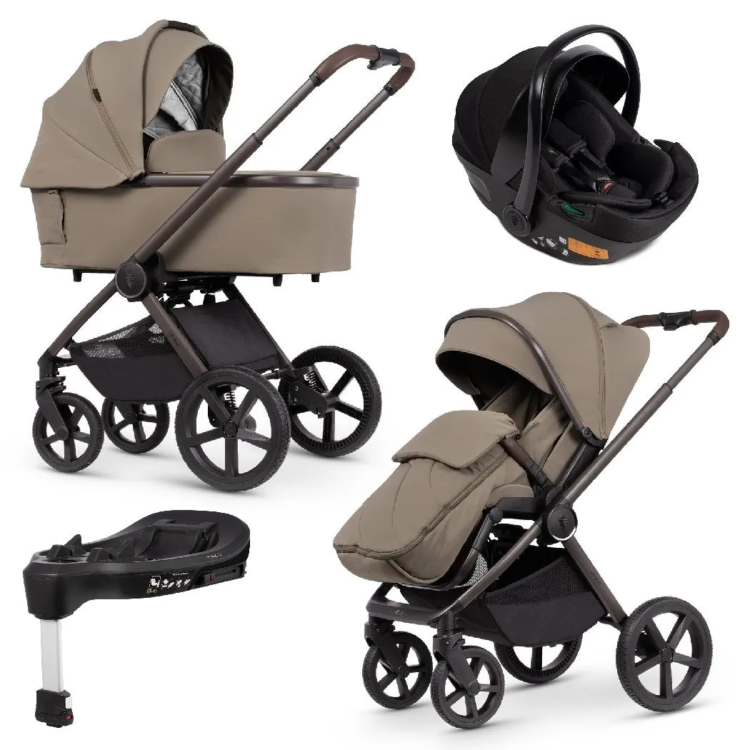 Venicci Upline SE (Powder) 3-in-1 Travel System with ISOFIX Base