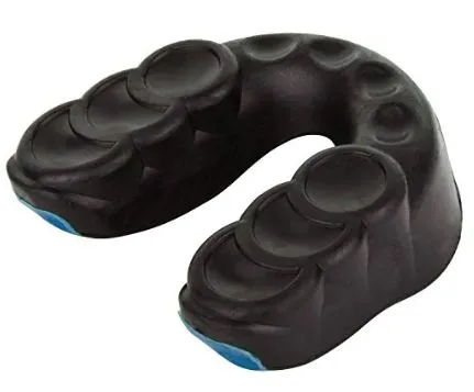 VENUM-0618 CHALLENGER SPORTS MUAY THAI BOXING MMA MOUTHGUARD Senior Age 11  Black Blue