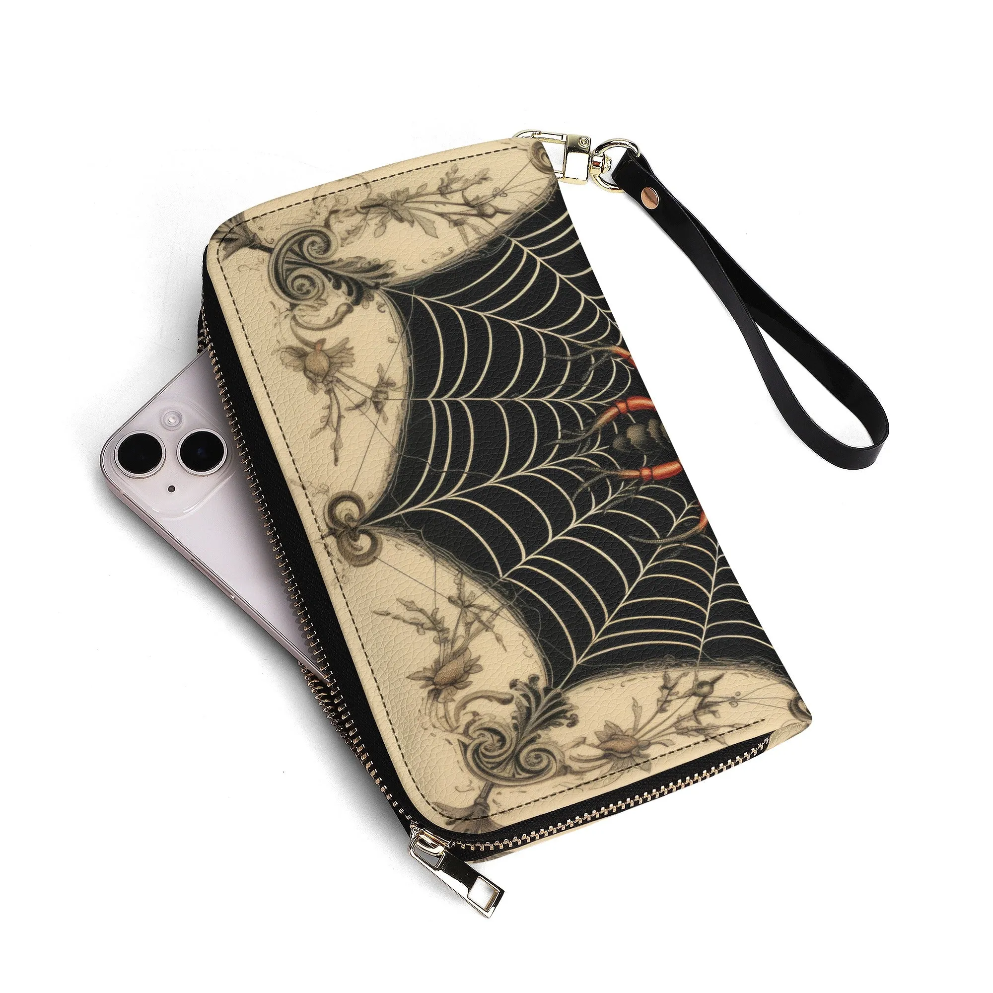 Victorian Web Zipper Wallet