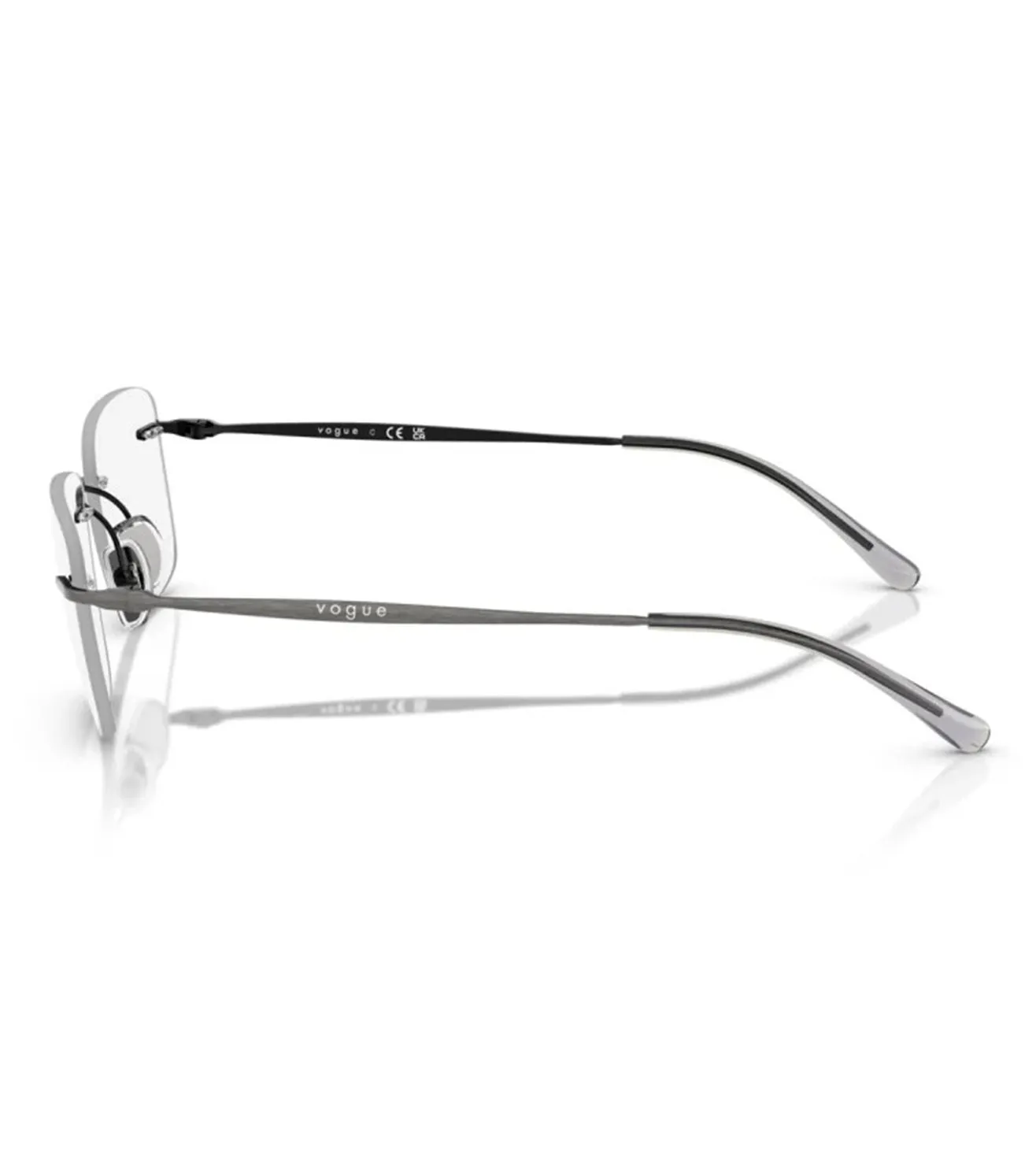 Vogue Women's Antique Silver Cat-Eye Optical Frame