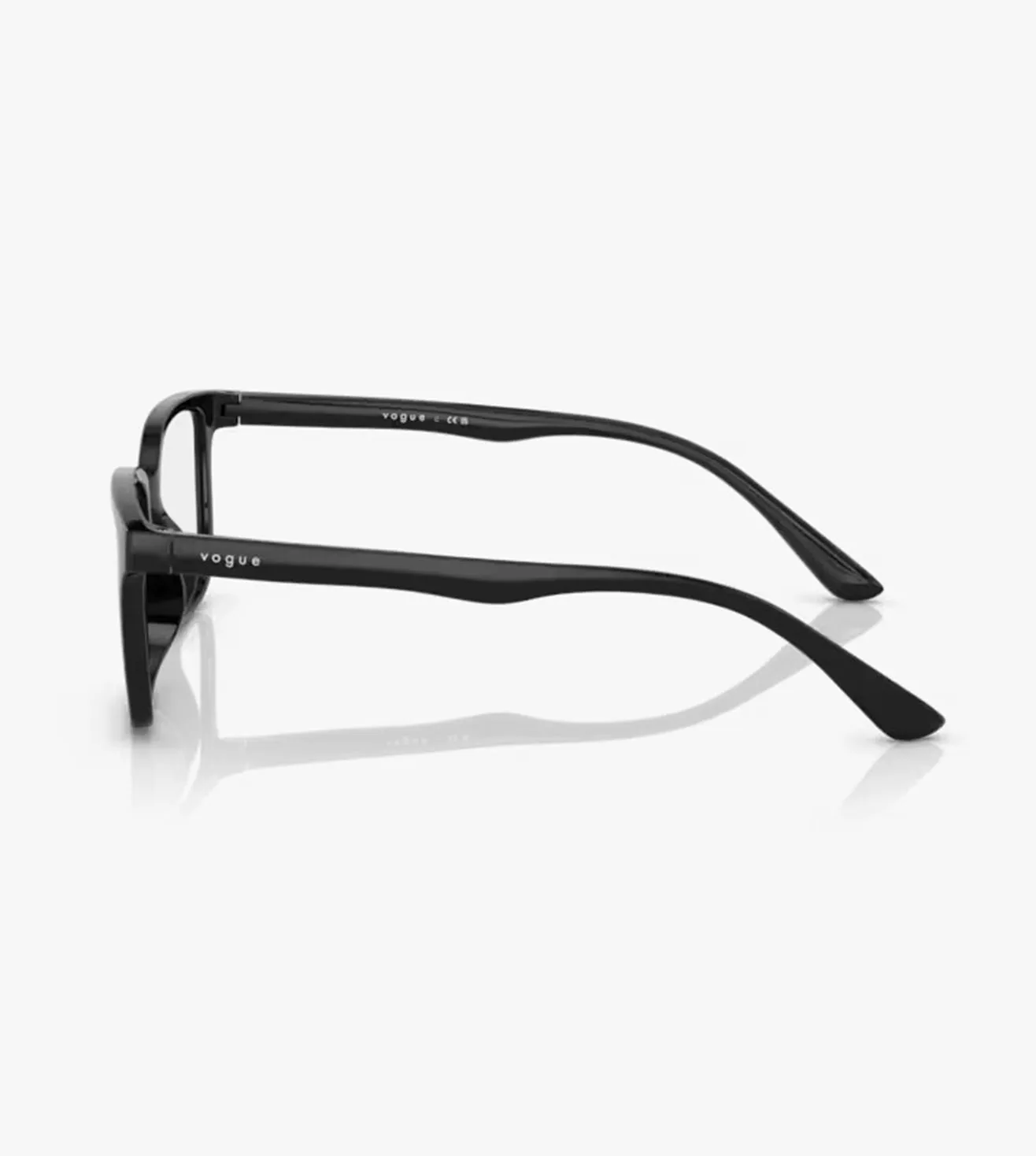 Vogue Women's Black Rectangular Optical Frame