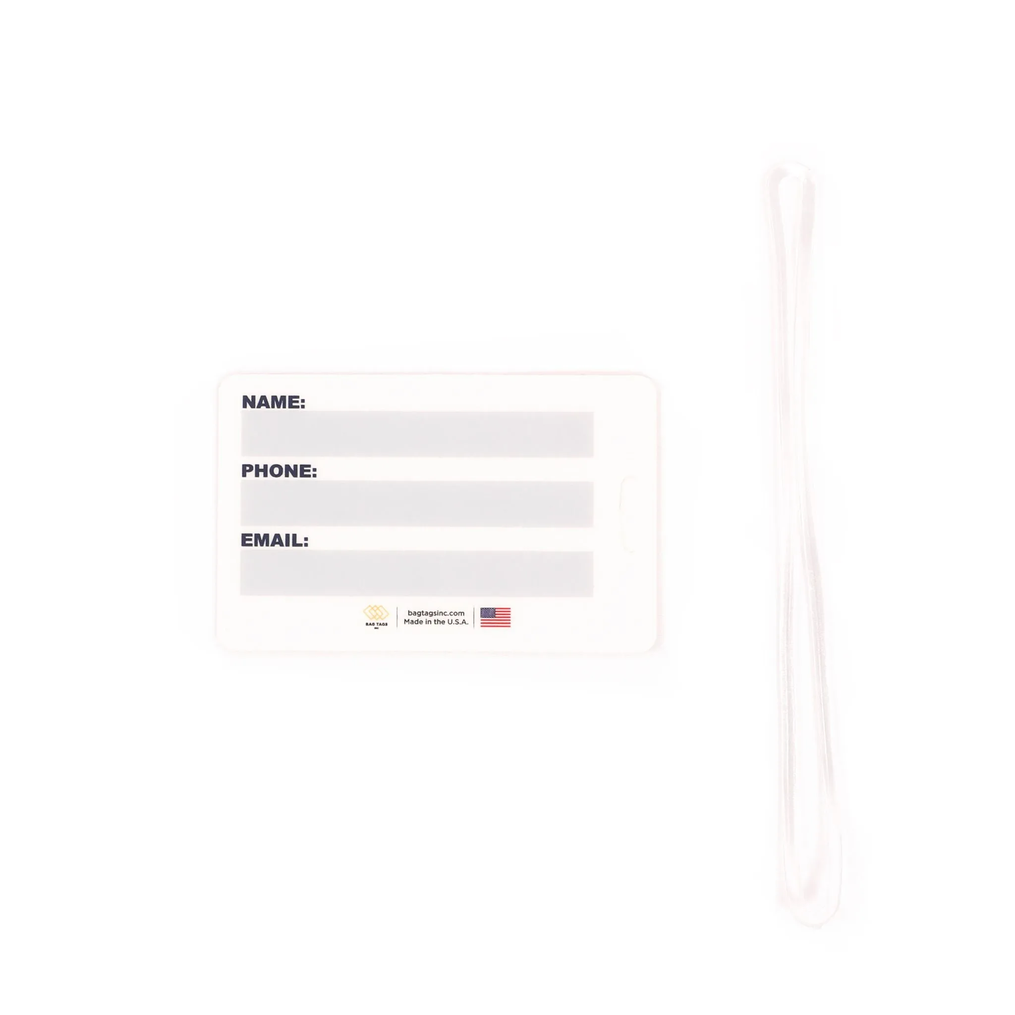 White Jersey Logo Luggage Tag