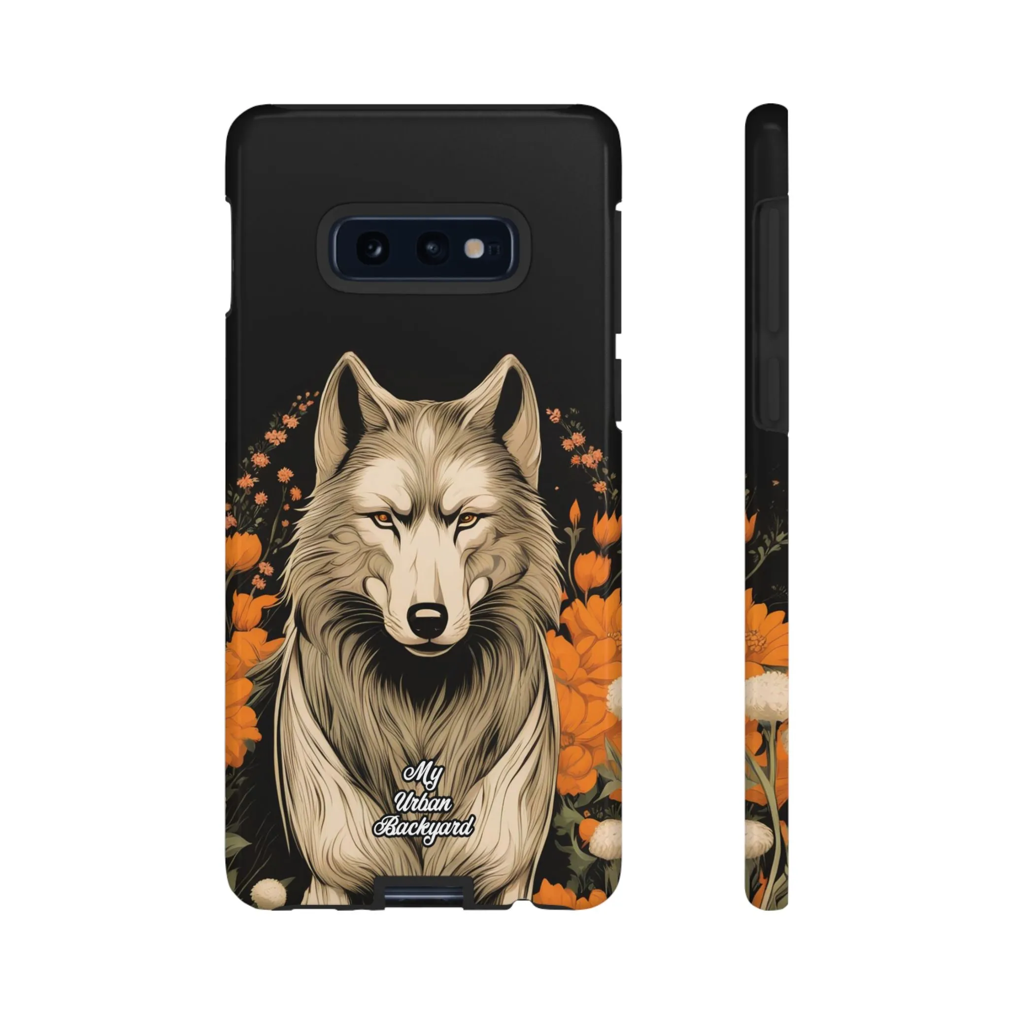 Wolf with Flowers, Cell Phone Case - Apple, Samsung or Google Pixel