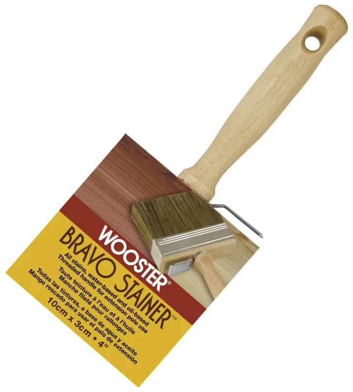 Wooster® F5119-4 Bravo Stainer™ Stain & Sealer Brush, 4"