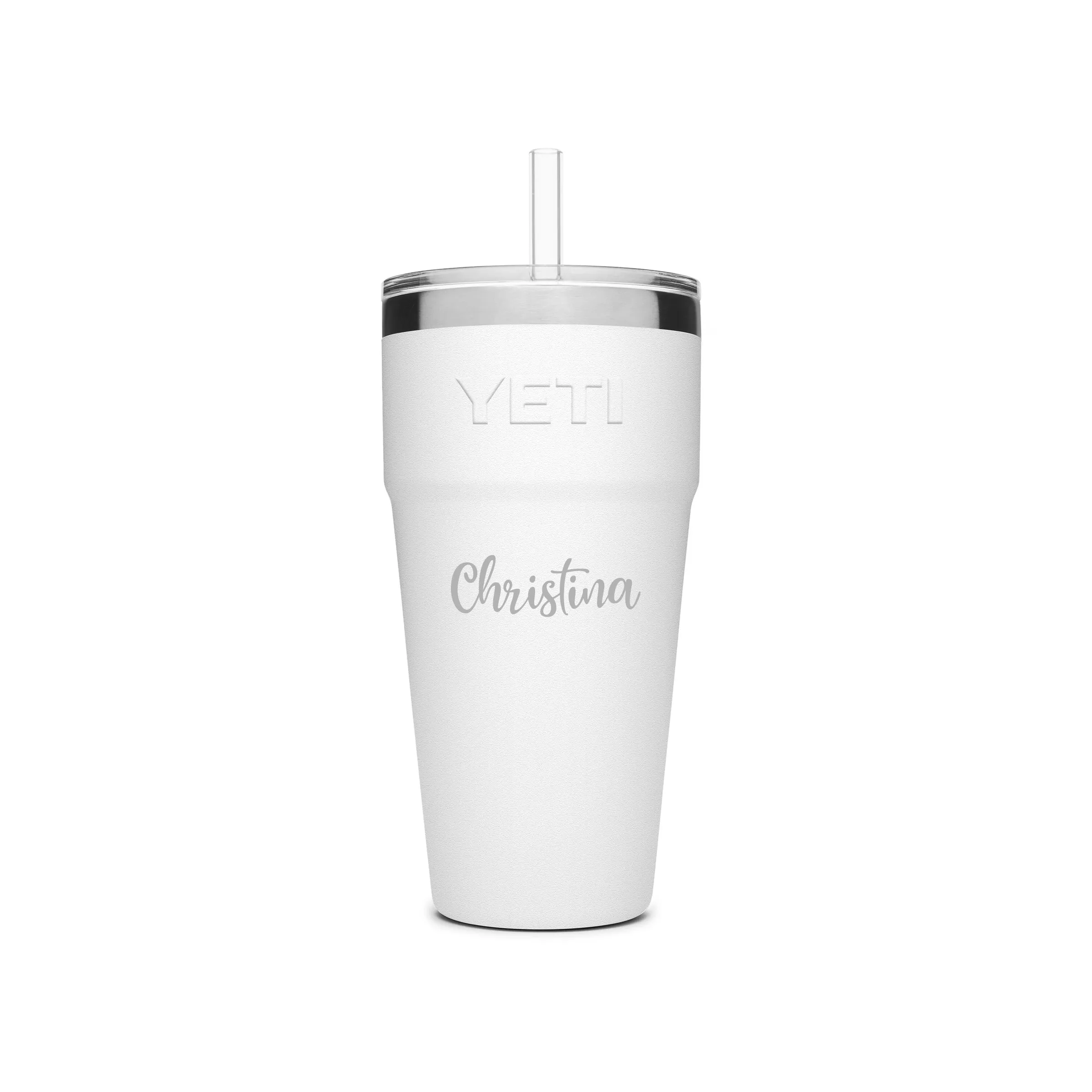 YETI Rambler Stackable Straw Cup 769 ml (26 oz) - CUSTOMIZED PICK YOUR FONT