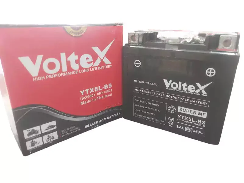 YTX5L-BS VOLTEX GEL  BATTERY  12V 5AH Thailand