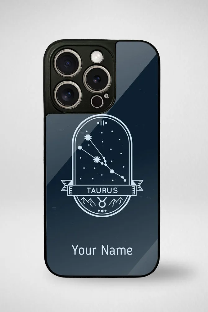 Zodiac Taurus Customized Glass Mobile Case - iPhone, Samsung & OnePlus