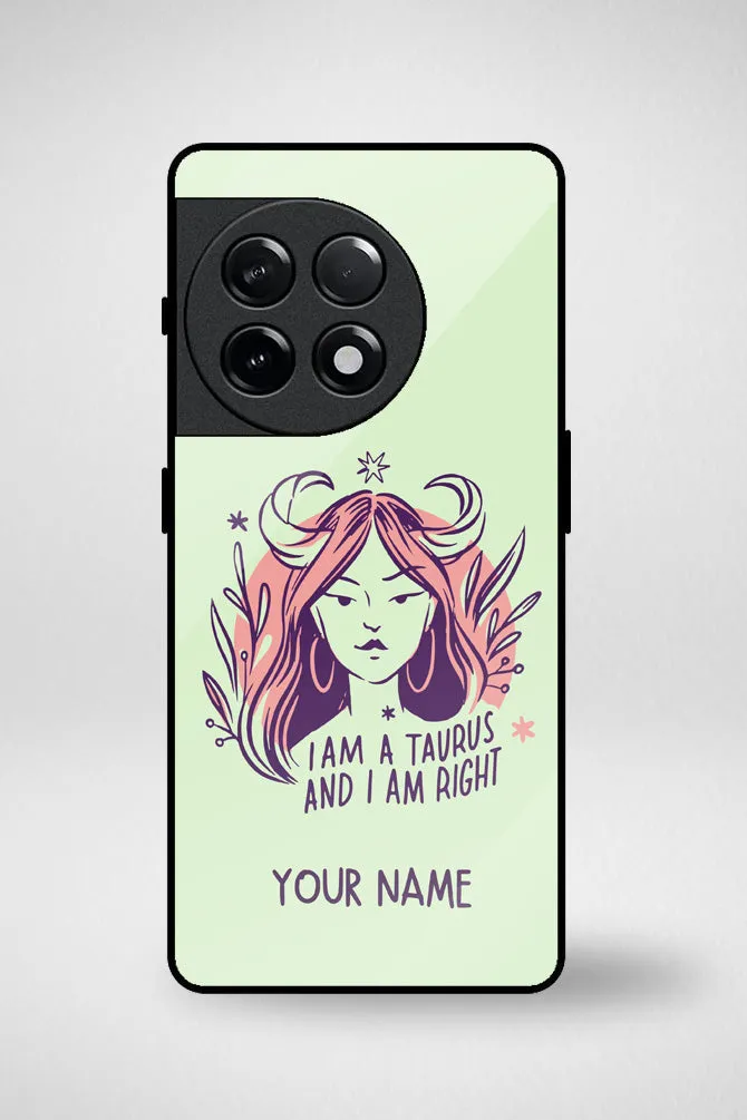 Zodiac Taurus Customized Glass Mobile Case - iPhone, Samsung & OnePlus