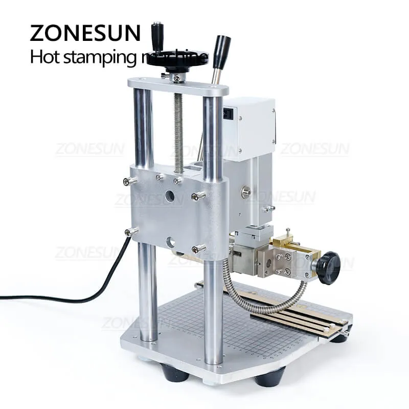 ZONESUN ZS-110A Custom Logo Upgrade Digital Hot Foil Stamping Machine Leather Shop Brand Iron Embossing Bronze Tool Paper DIY Craft Supply